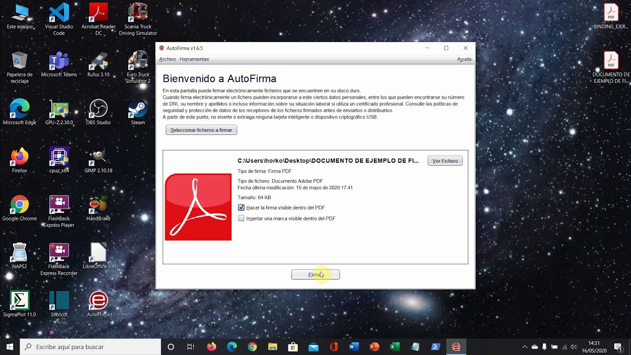 Cómo usar AutoFirma para firmar documentos con certificado digital