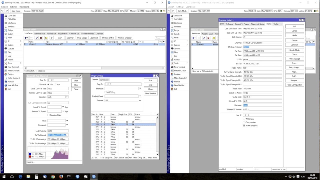 Mikrotik 802.11 vs Nstreme vs Nv2