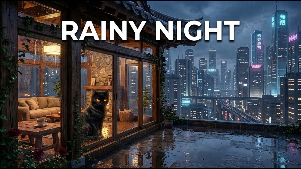 Rainy Night Lofi — 2 Hours of Chill Beats to Focus, Drift & Unwind 🌧️