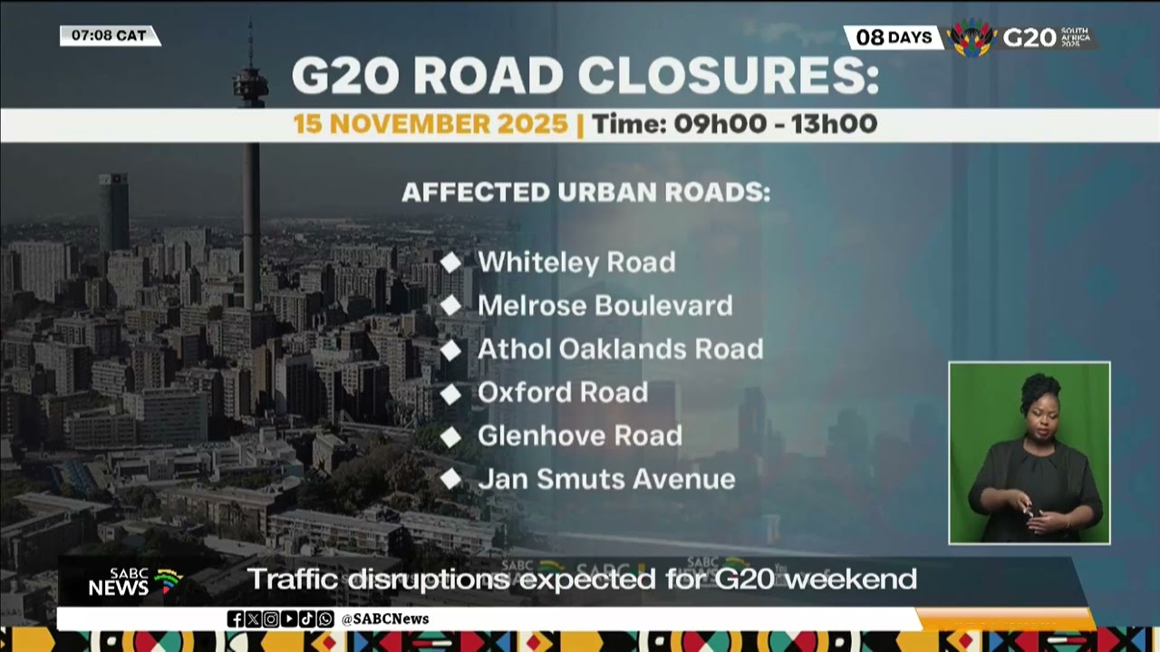 G20 Summit road closures and alternative routes