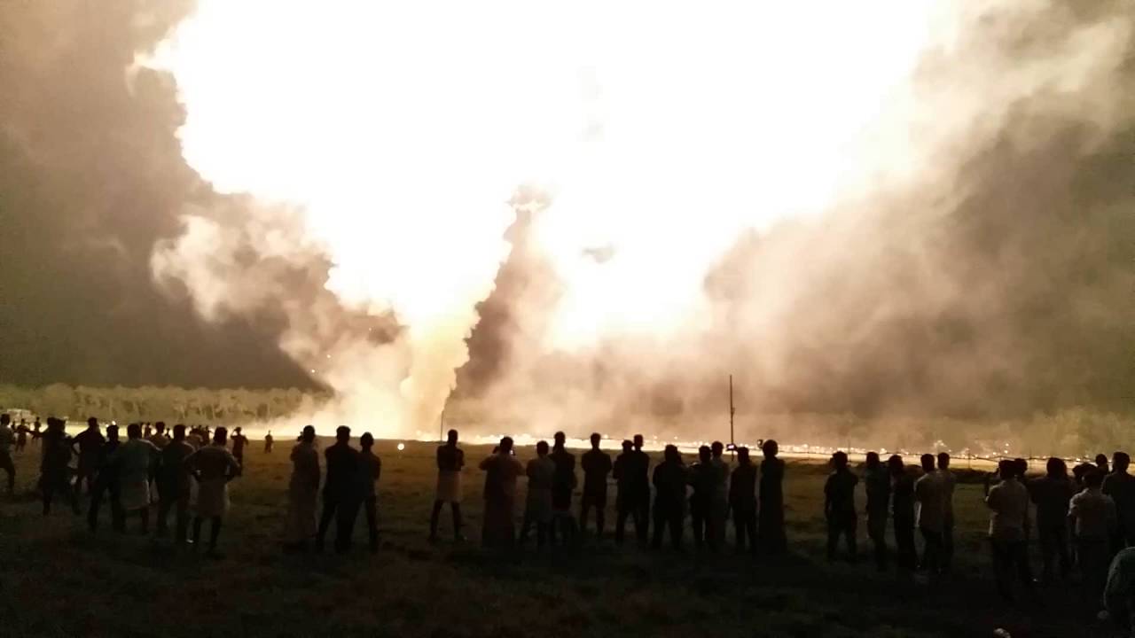 Namborkavu temple  fire work