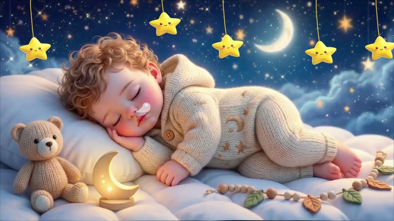 Mozart & Brahms Lullaby 🛌🌙 Gentle Baby Sleep Music to Help Babies Overcome Insomnia in 3 Minutes
