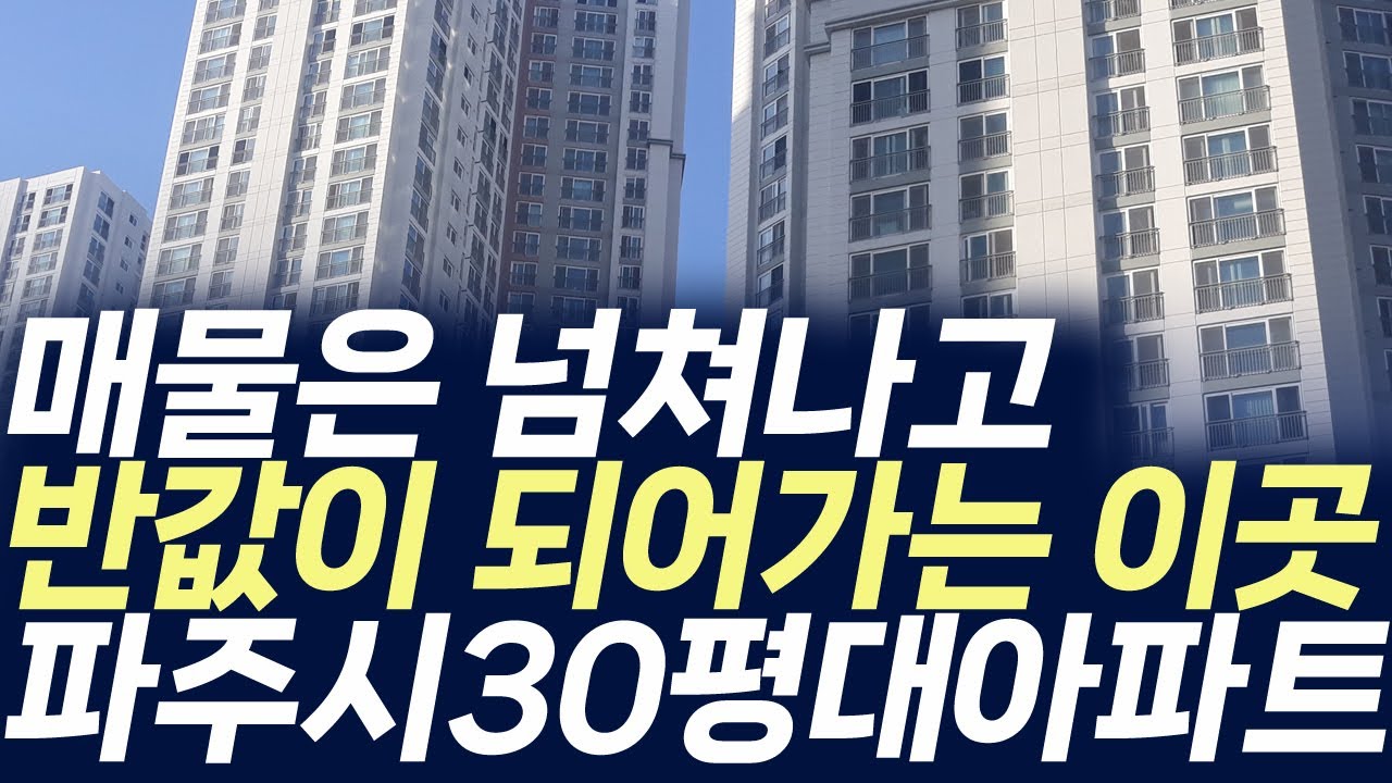 파주시  30평대 아파트 매매가격,매물은 넘쳐나고 반값이 되어가는 이곳(부동산 아파트 미분양 입주권 분양권 재개발 재건축)