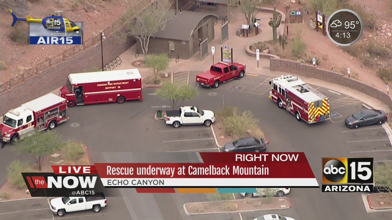 PHX Fire rescuing hiker off Camelback Mountain