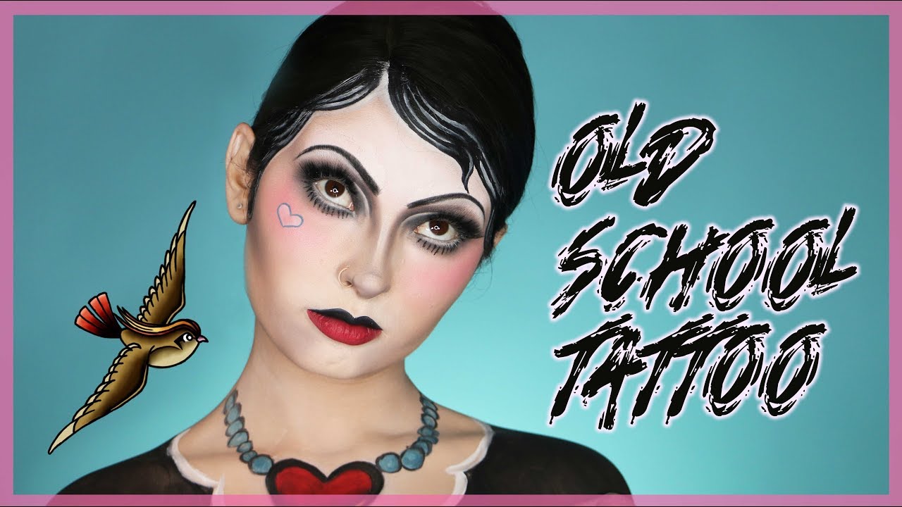 OLD SCHOOL TATTOO MAKEUP 20'S - Halloween 2018 | Laura Sanchez