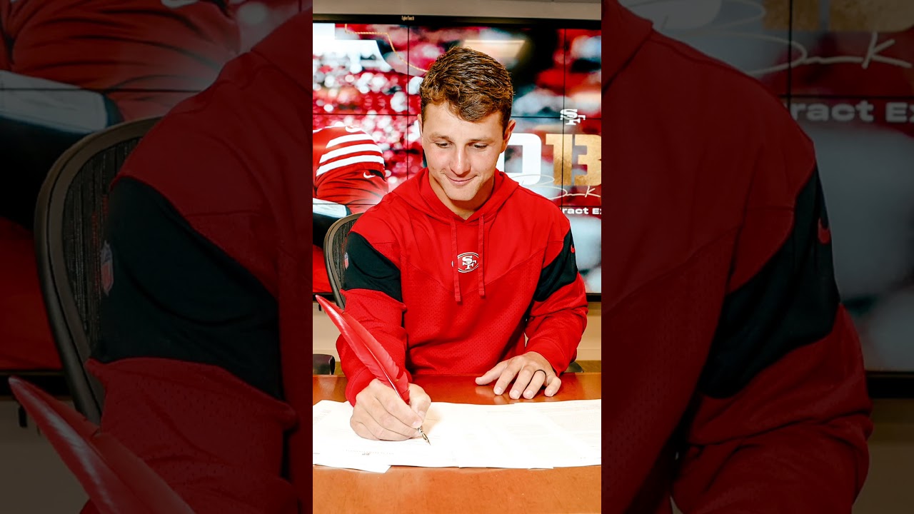 Brock Purdy officially signed his new contract extension. #49ers #nfl #brockpurdy