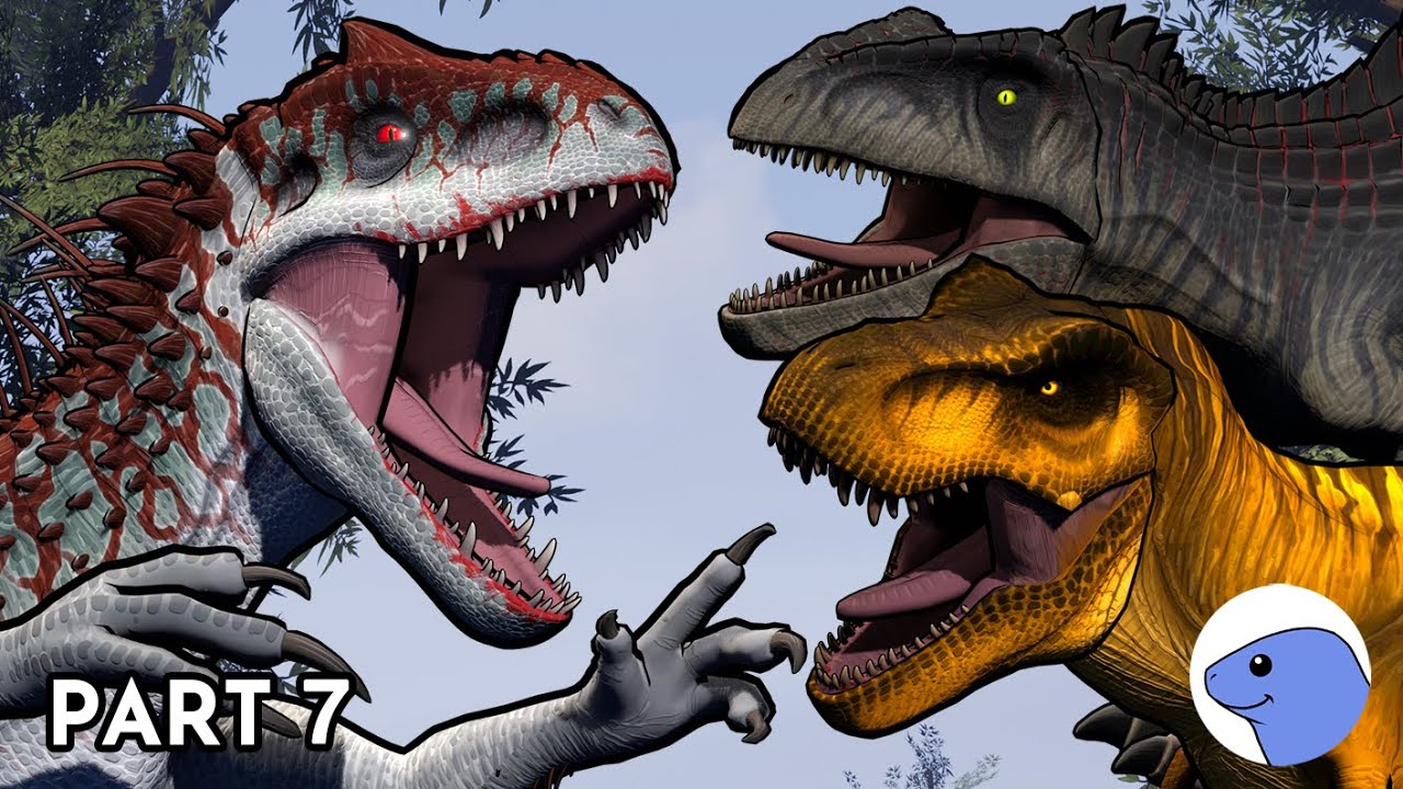 Indominus Rex vs T.Rex and Giganotosaurus | Animation (Part 7)