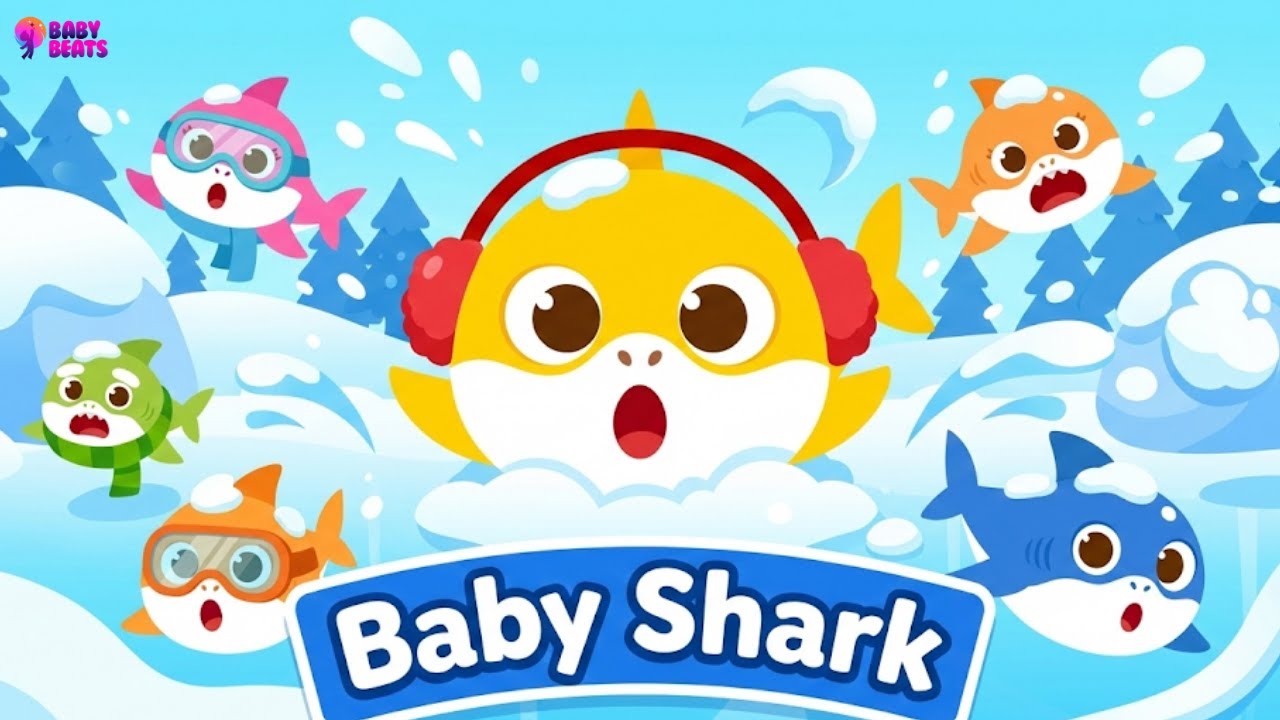 Baby Shark Winter Song | Snowy Adventure for Kids |  Nursery Rhymes