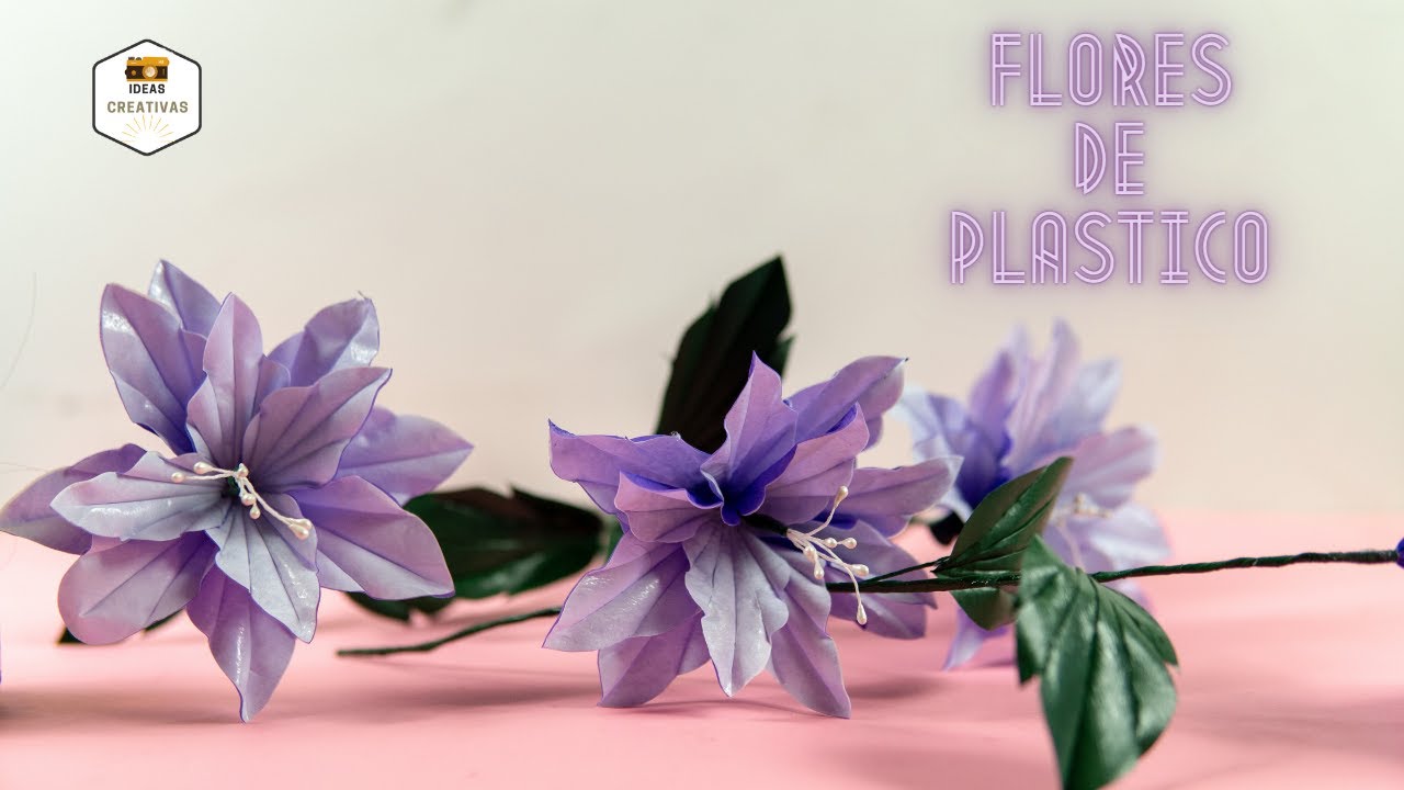 Cómo hacer flores con bolsas de plástico | Manualidades Con Bolsa de Plástico