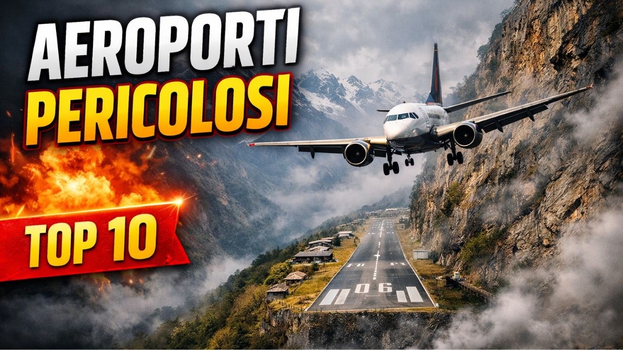 TOP 10 AEROPORTI più PERICOLOSI di sempre (atterraggi da brividi)