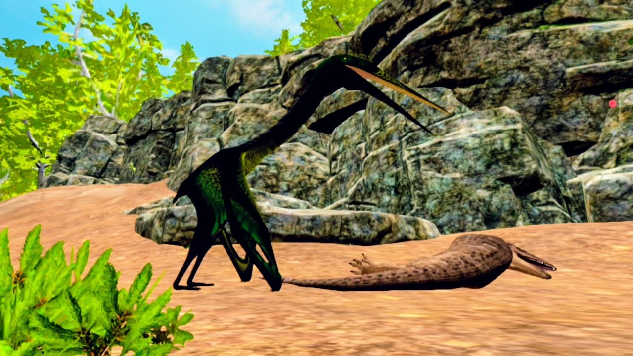 SOBREVIVENDO DE QUETZALCOATLUS!path of titans 