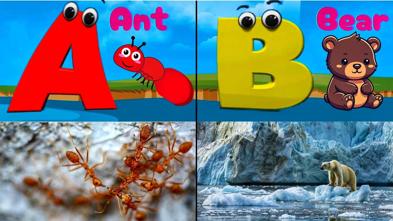 ABC phonics for Animals video song | for kids learning cartoon  Nursery rhymes | ABC Alphabet song