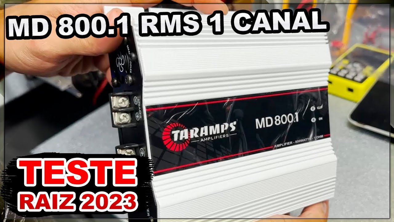 Módulo Amplificador TARAMPS MD 800.1 - Review e Teste de Potência 2023