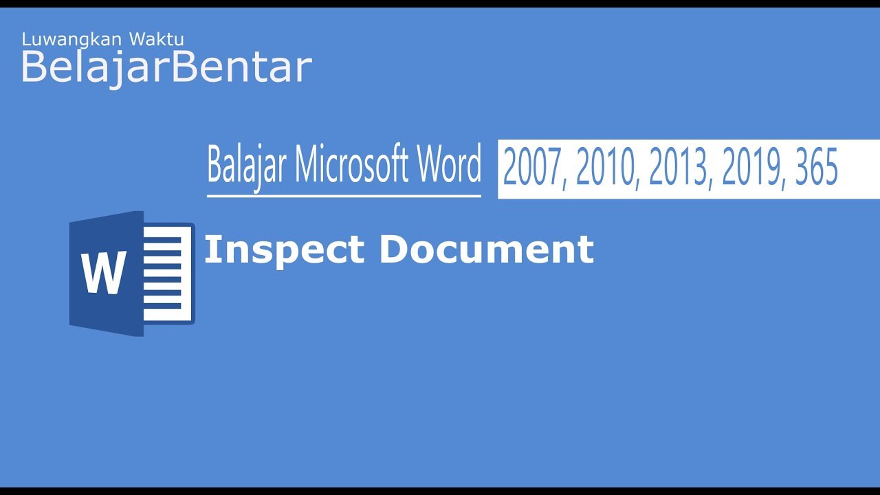 Learn Microsoft Word Inspect Document