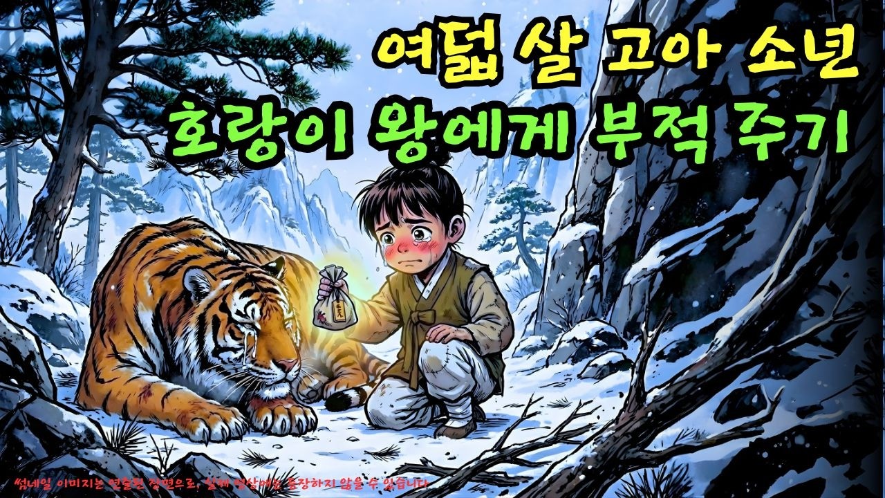👉 여덟 살 고아 소년이 태어날 때부터 목에 걸고 있던 평안 부적을 산의 왕 호랑이에게 내어 주다… 이 행동은 과연 위험할까? | 야담 |옛날이야기 |민담 |전설 | 설화