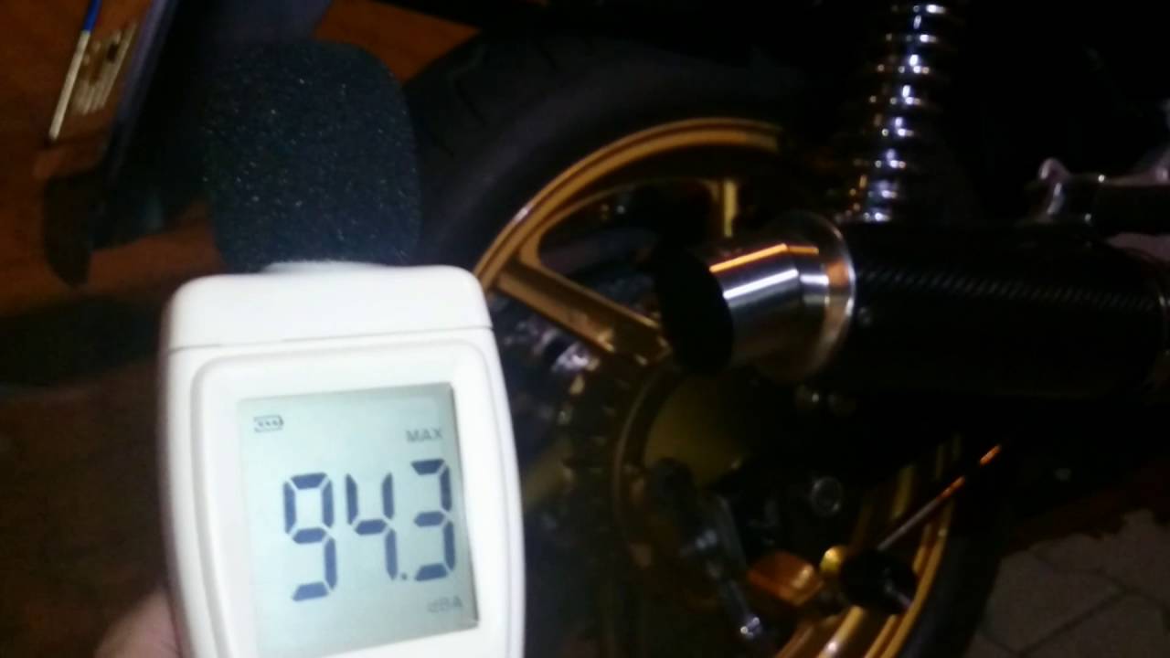 CB500 Tłumik DanMoto, pomiar hałasu, strzelanie z zapłonu