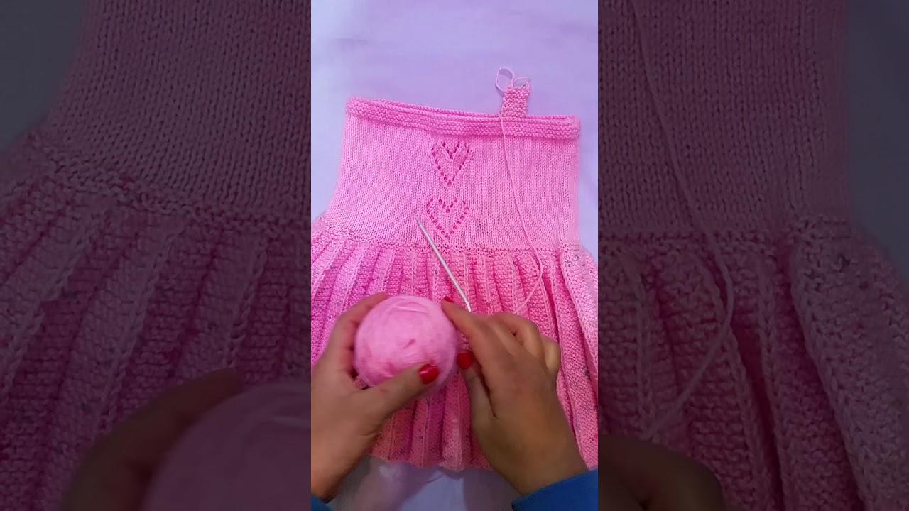 فستان تريكو بغرزة  الكسرات بالشرح. .....كارما للتريكو