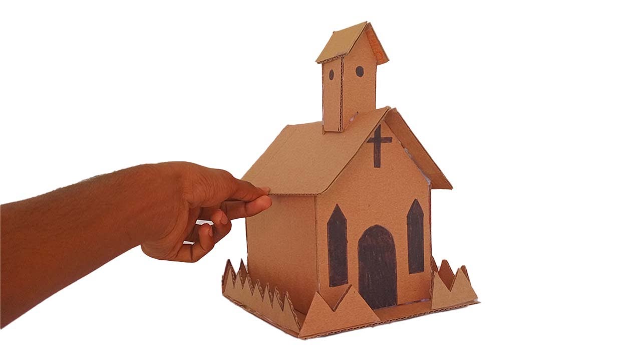 How to make a cardboard church ⛪ | DIY cardboard crafts
