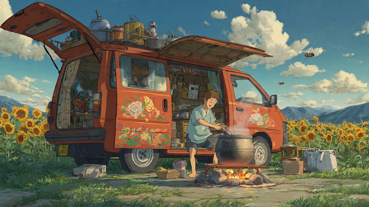 🌌 Midnight Van Lo-fi Live | Nonstop Roadtrip Chill Mix for Study & Sleep