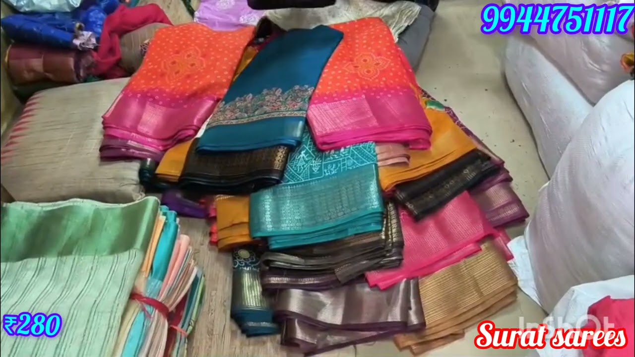 PATTU DOLO SILK🔥₹280🔥 Surat sarees old Washermenpet Chennai 