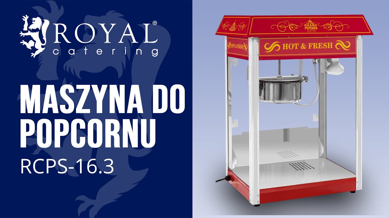 Maszyna do popcornu Royal Catering RCPS-16.3 | Prezentacja produktu