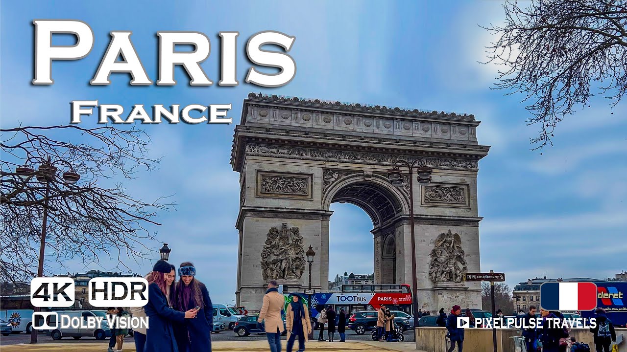 Прогулка по Парижу🇫🇷 Парижское Величество: Эйфелева башня и Триумфальная арка | 4K 60fps HDR