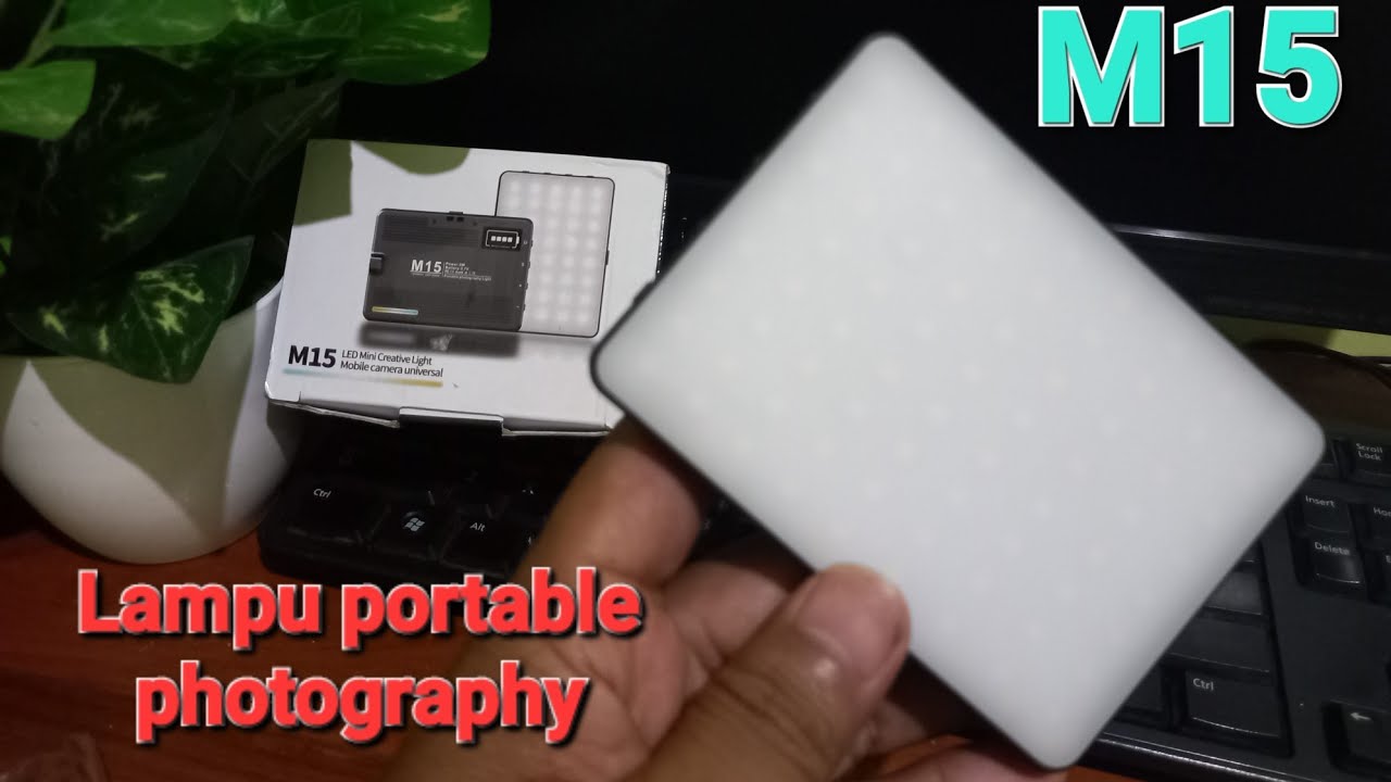 M15 Lampu  portable fotografi || lampu selfie video konten