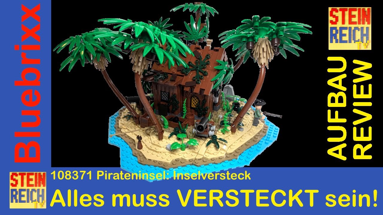 Alles muss VERSTECKT sein! Bluebrixx 108371 Pirateninsel: Inselversteck Aufbau+Fazit