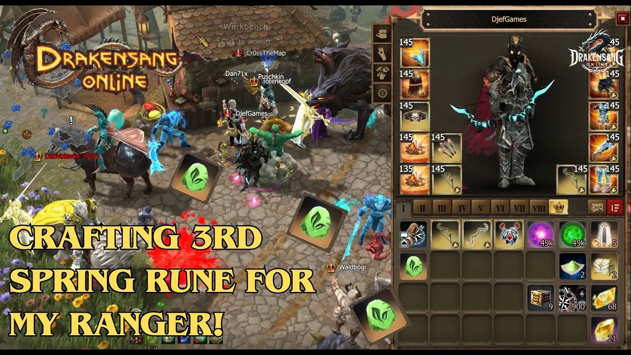 Drakensang Online - My Stats After Crafting 3rd Spring Rune for My Ranger! DSO