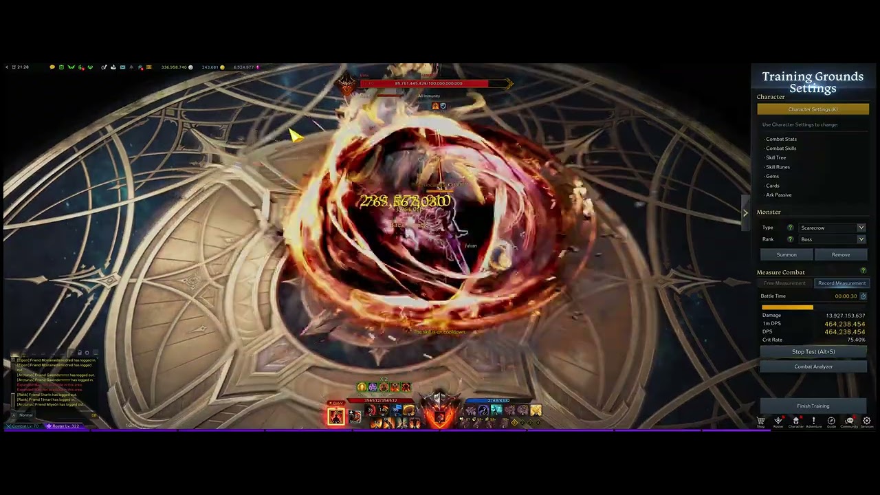 Lost Ark Berserker's Technique 212 Ark Grid 4300 CP (Charge Build)