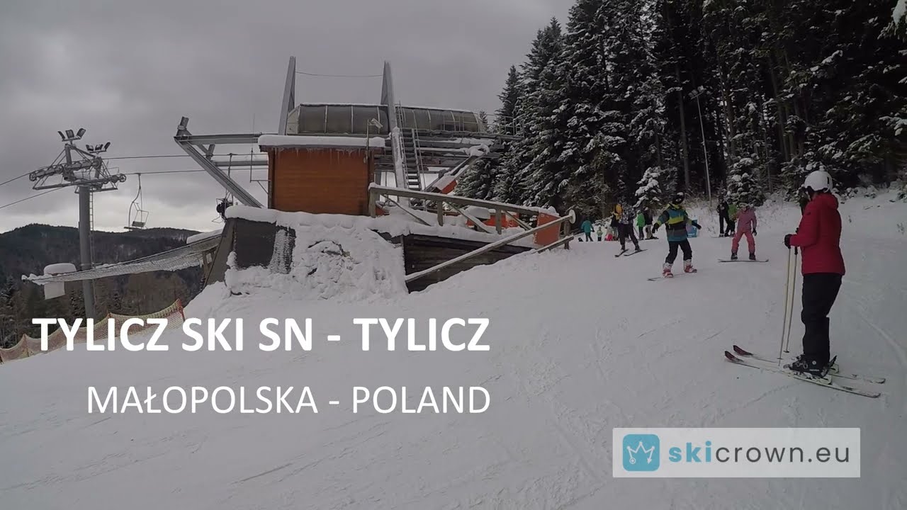 Tylicz Ski Stacja Narciarska Małopolska / trasa 1, cały zjazd