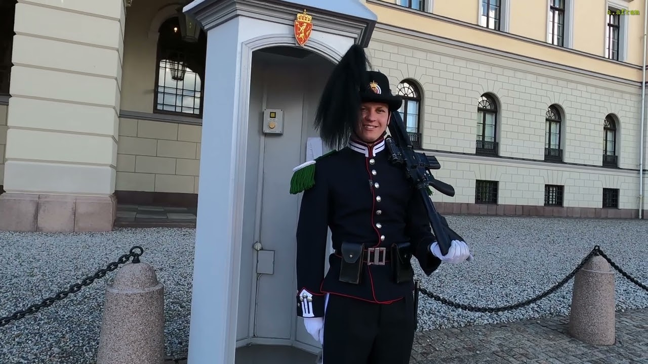 [4K] Royal Palace Oslo Norway Walking Tour