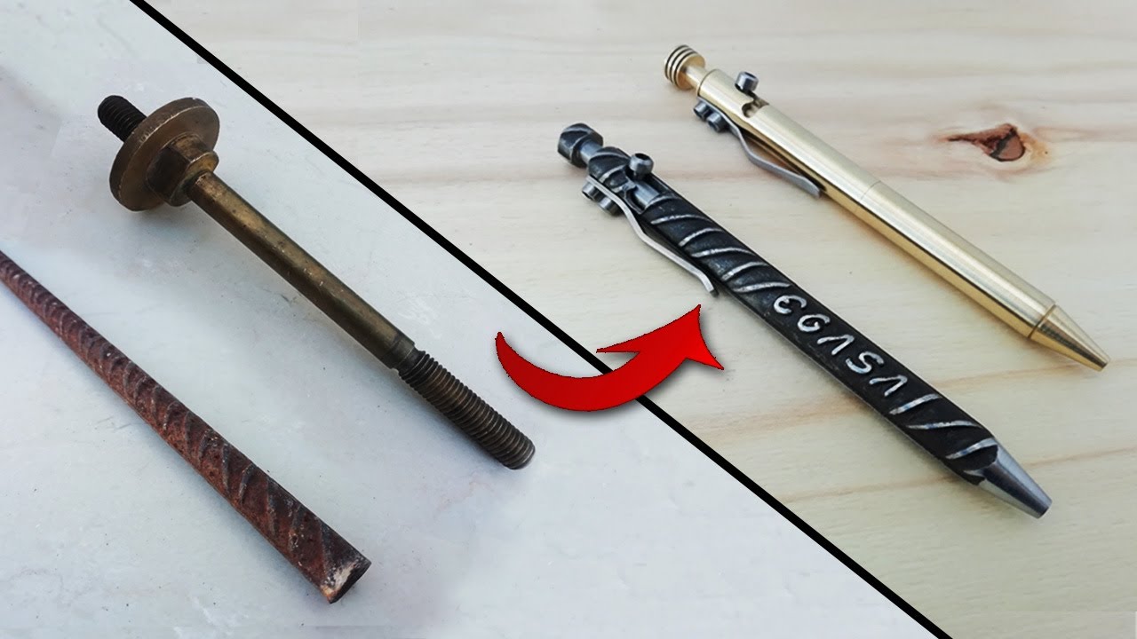 Bolígrafos de metal - diseño industrial (de chatarra) metal pens
