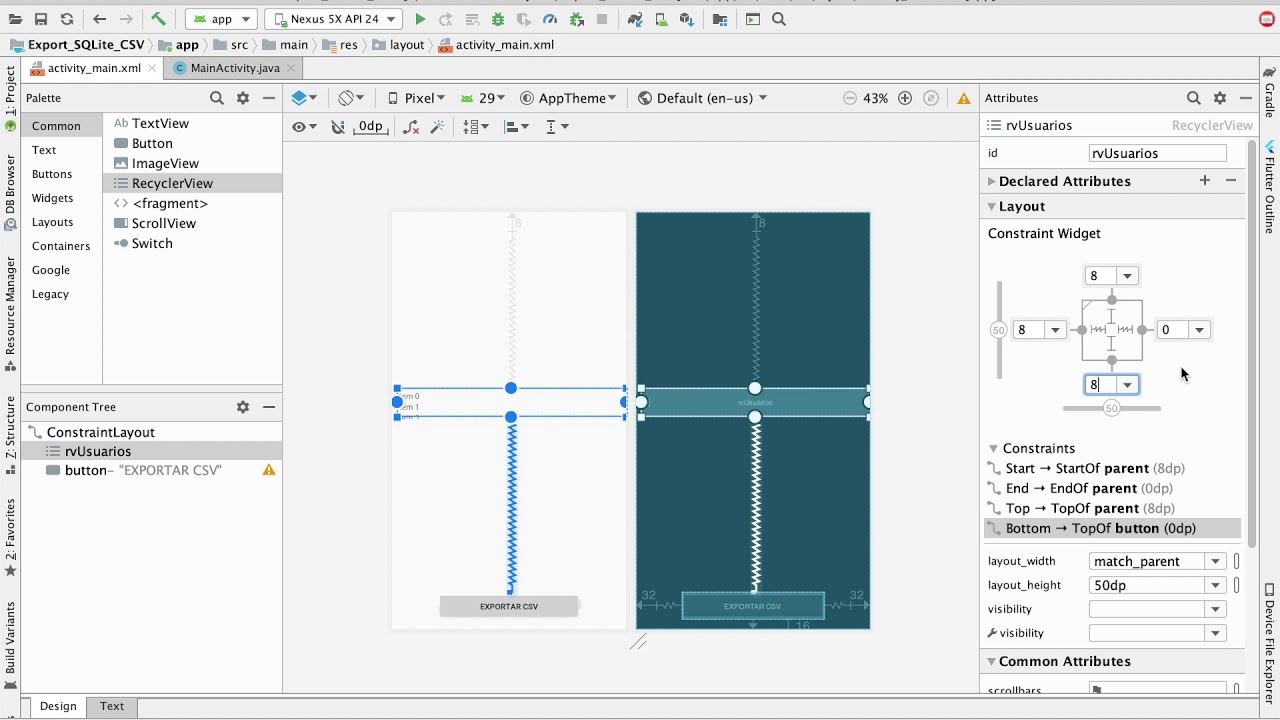 Exportar registros SQLite a archivo CSV en Android Studio