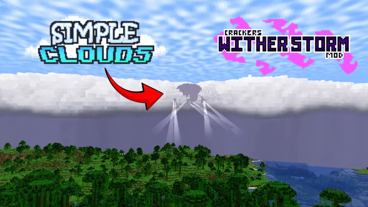 Cracker's Wither Storm Mod With Simple Clouds - Minecraft