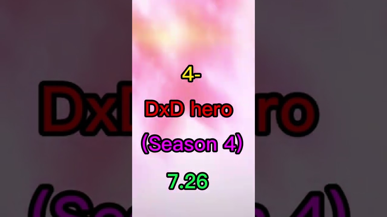 High School DxD seasons ranked