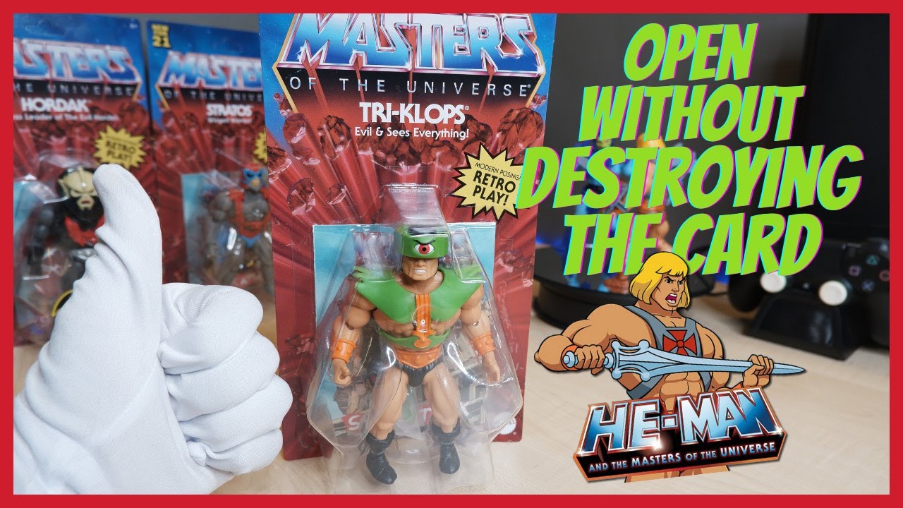 HOW I OPEN A CARDED ACTION FIGURES TOY WITHOUT DESTROYING THEM! - |HE-MAN|