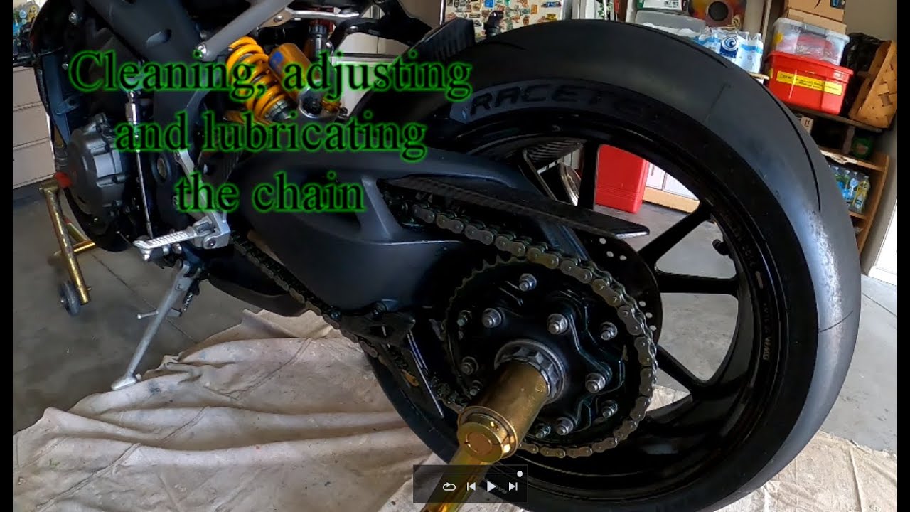 Cleaning, adjusting and lubricating the chain.