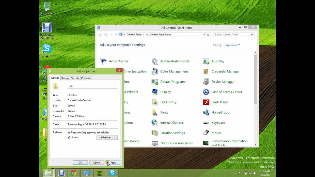 How to Hide Folders in Windows 8