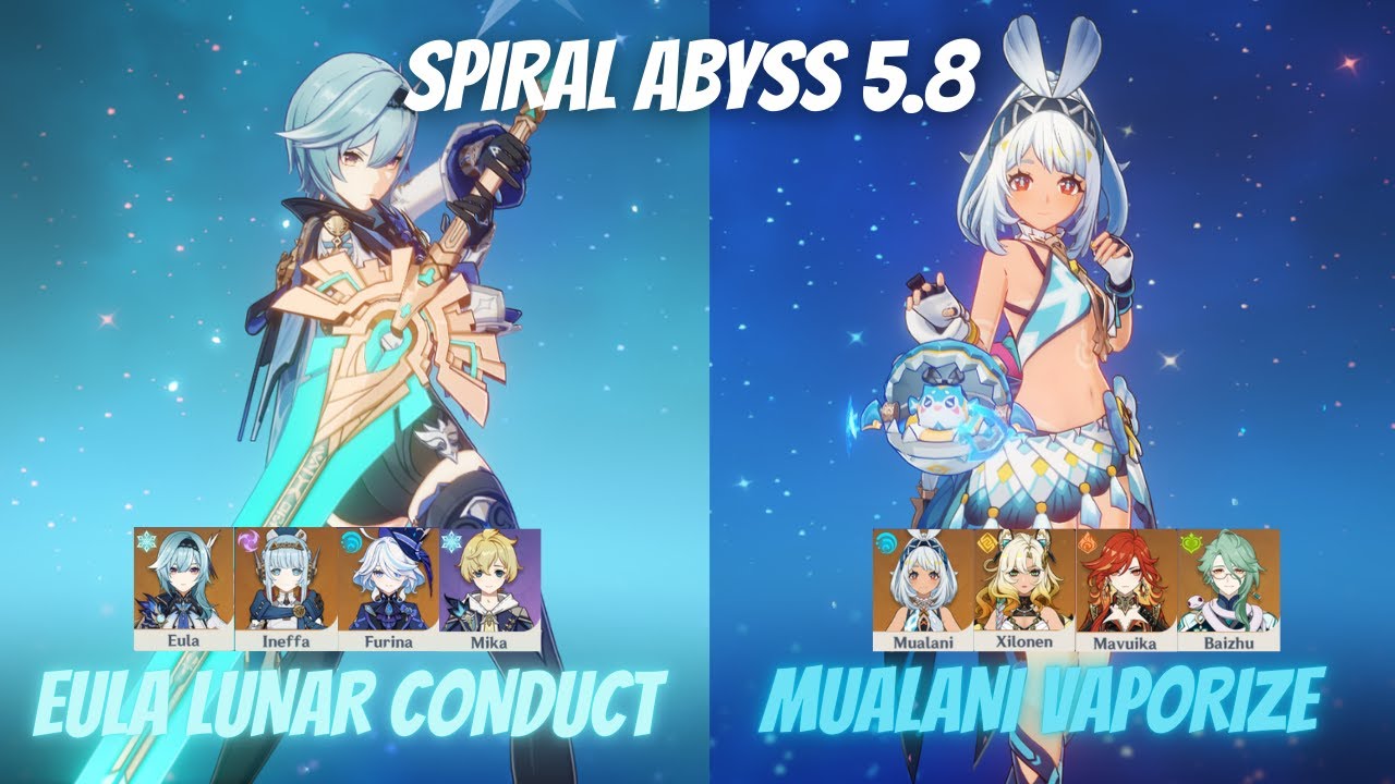 C0 Eula Lunar-Conduct & C1 Mualani Vaporize Spiral Abyss 5.8 | Genshin Impact