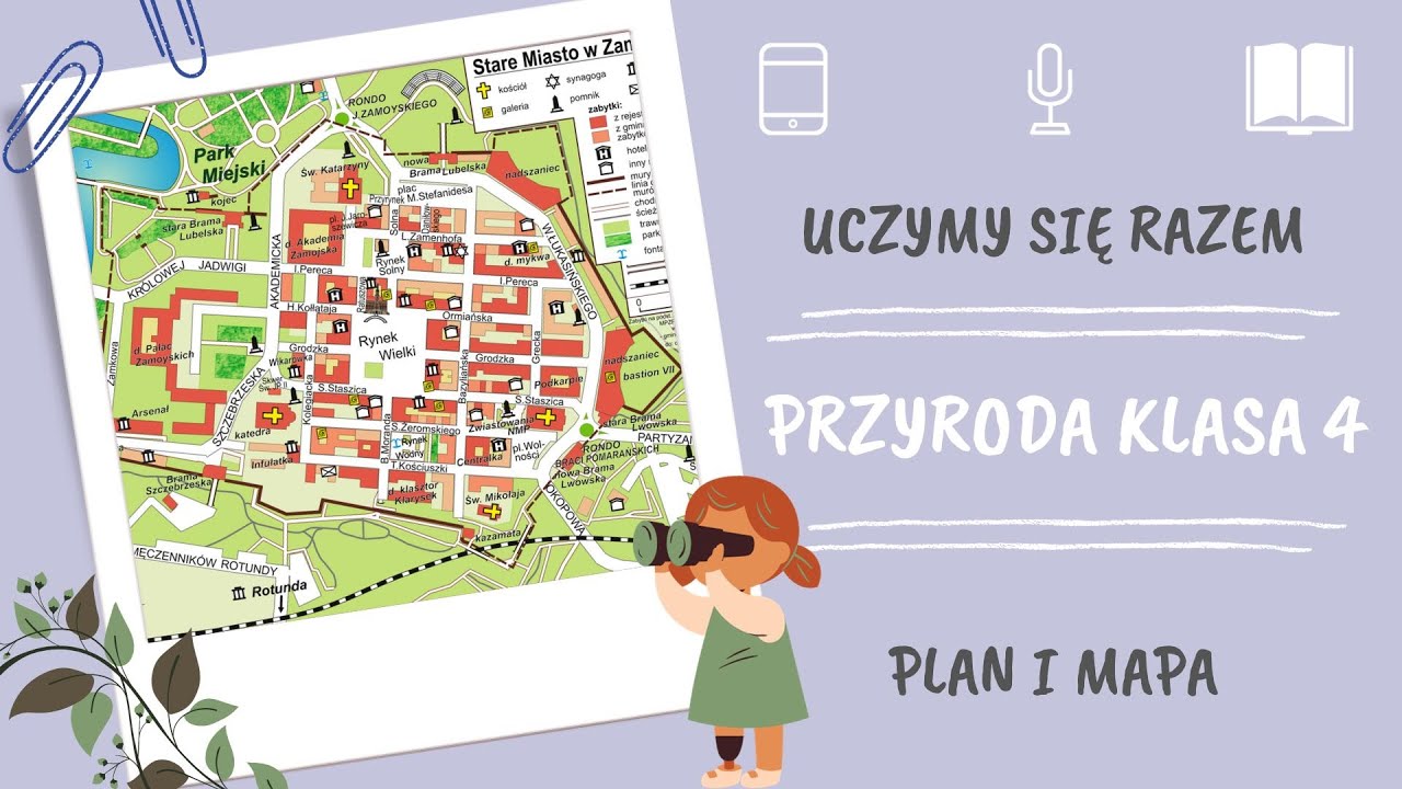 Przyroda klasa 4. Plan i mapa. Uczymy się razem