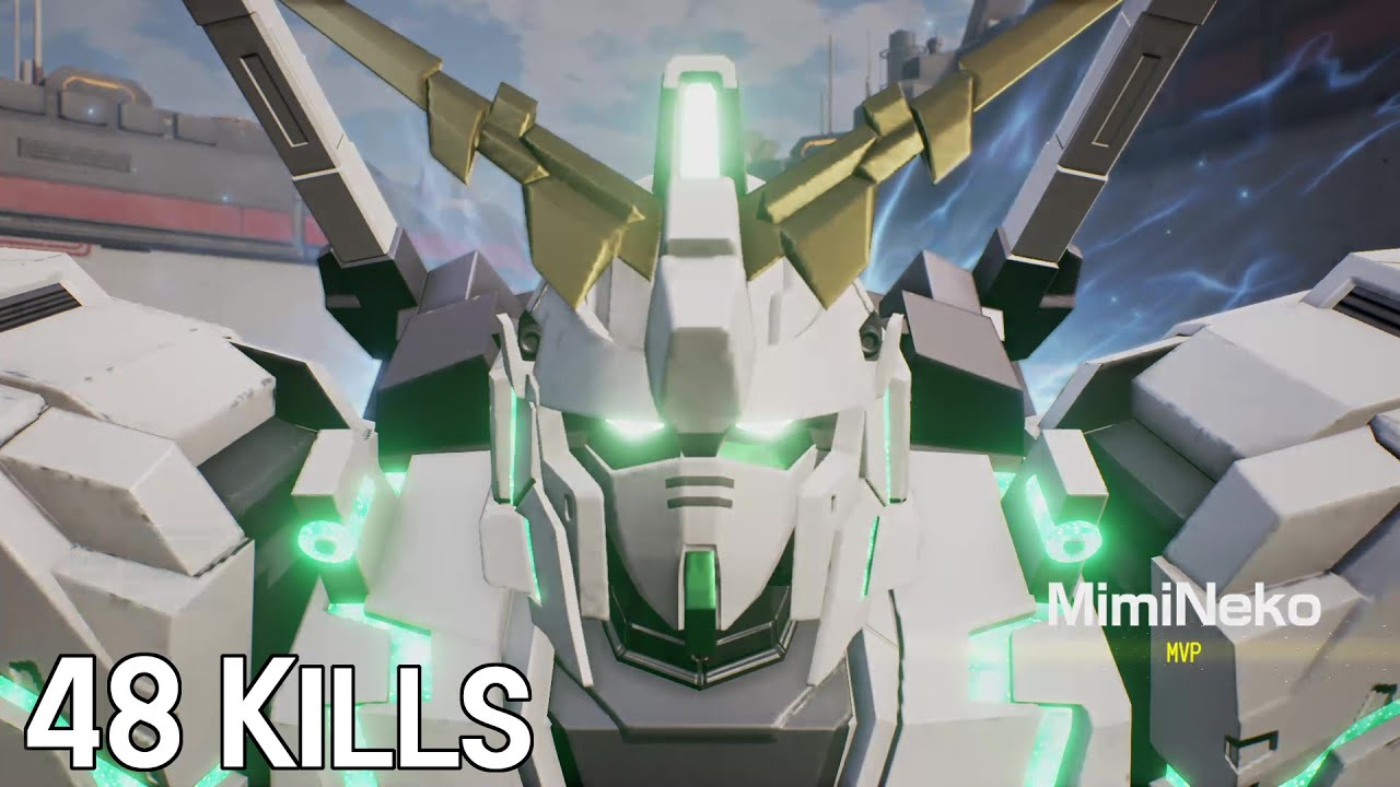 【Gundam Evolution】Unicorn Gundam Gameplay | 48 Kills  | No Commentary