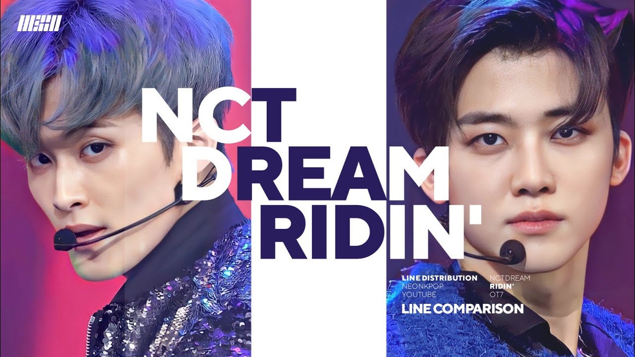 Nct Dream - Ridin' (Line Comparison) Line Distribution Color Coded