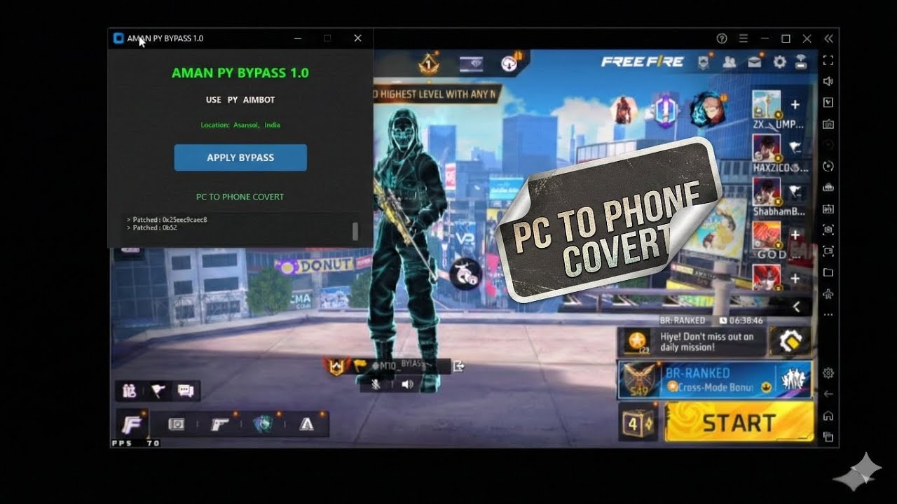 NEW UPDATE PC EMULATOR BYPASS FOR💻FREE FIRE | 100% ANTIBAN | FREE FIRE PCPANEL GRATIS🎯OB52 SAFE