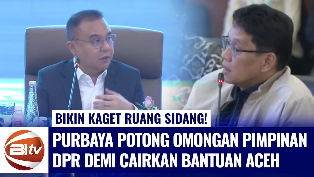 Bikin Kaget Ruang Sidang! Purbaya Potong Omongan Pimpinan DPR Demi Cairkan Bantuan Aceh
