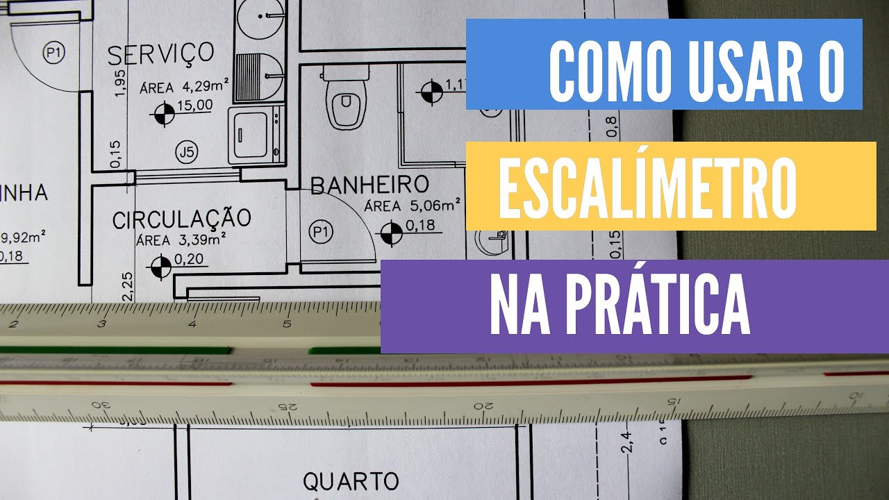 Como usar o escalímetro na prática, direto na planta ou desenho - Curso de desenho técnico