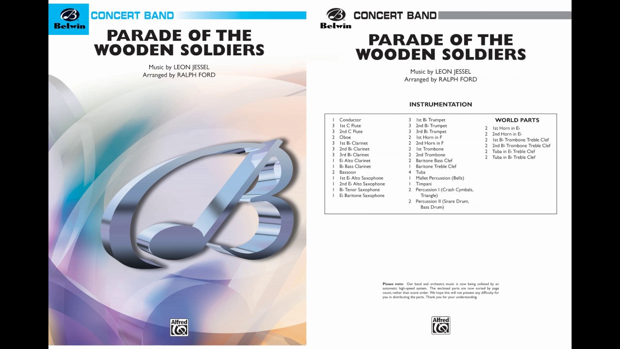 Parade of the Wooden Soldiers, arr. Ralph Ford &ndash; Score & Sound