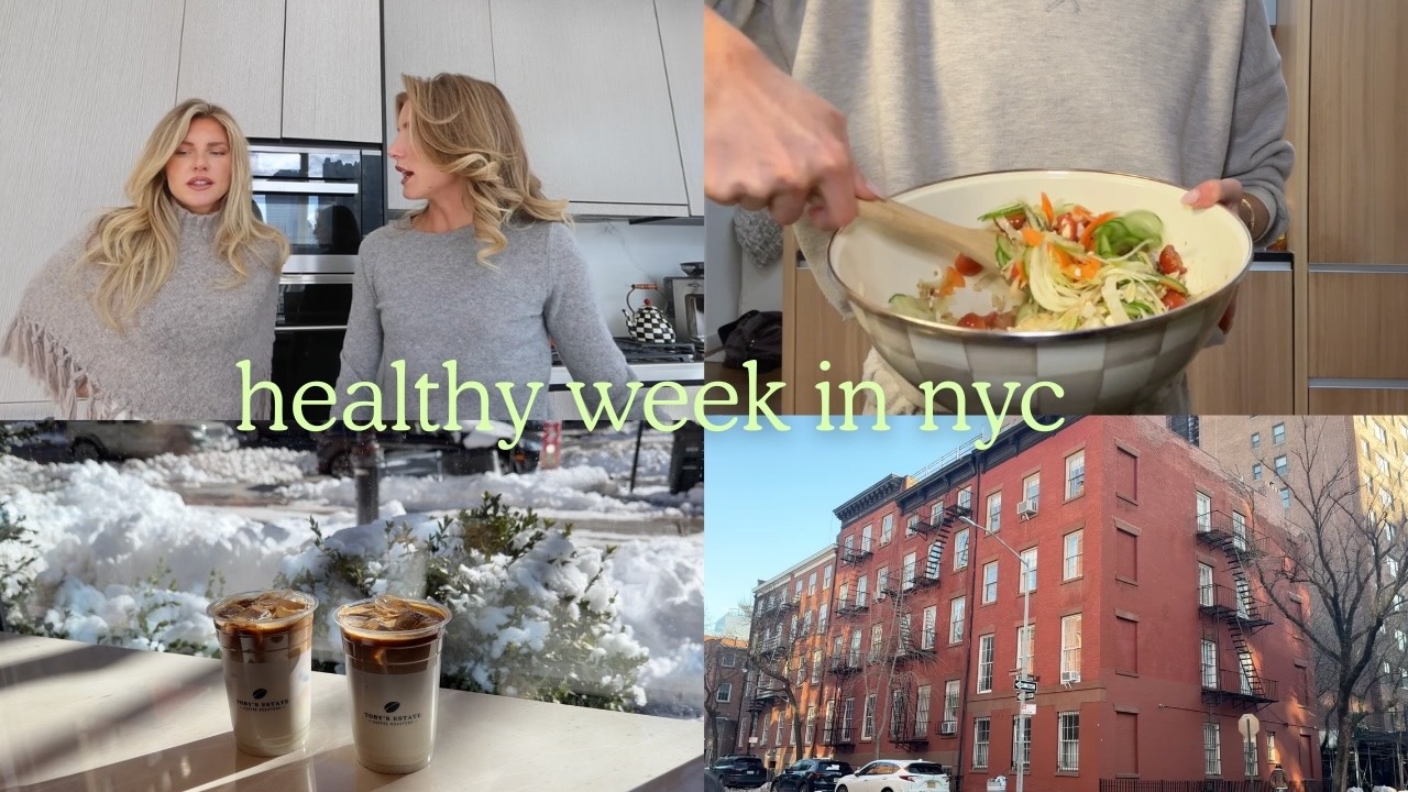 week in our life in nyc | getting back on track, healthy meals at home, our favorite workout classes