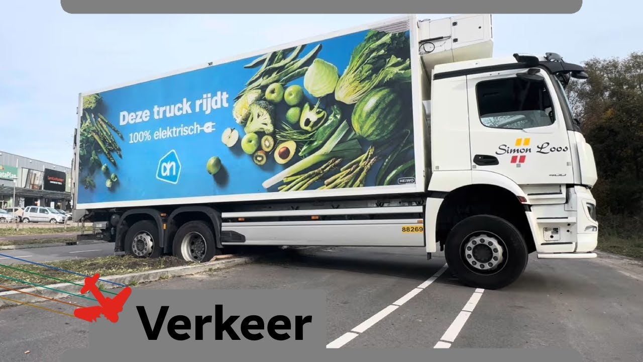 Vrachtwagen Simon Loos zit vast