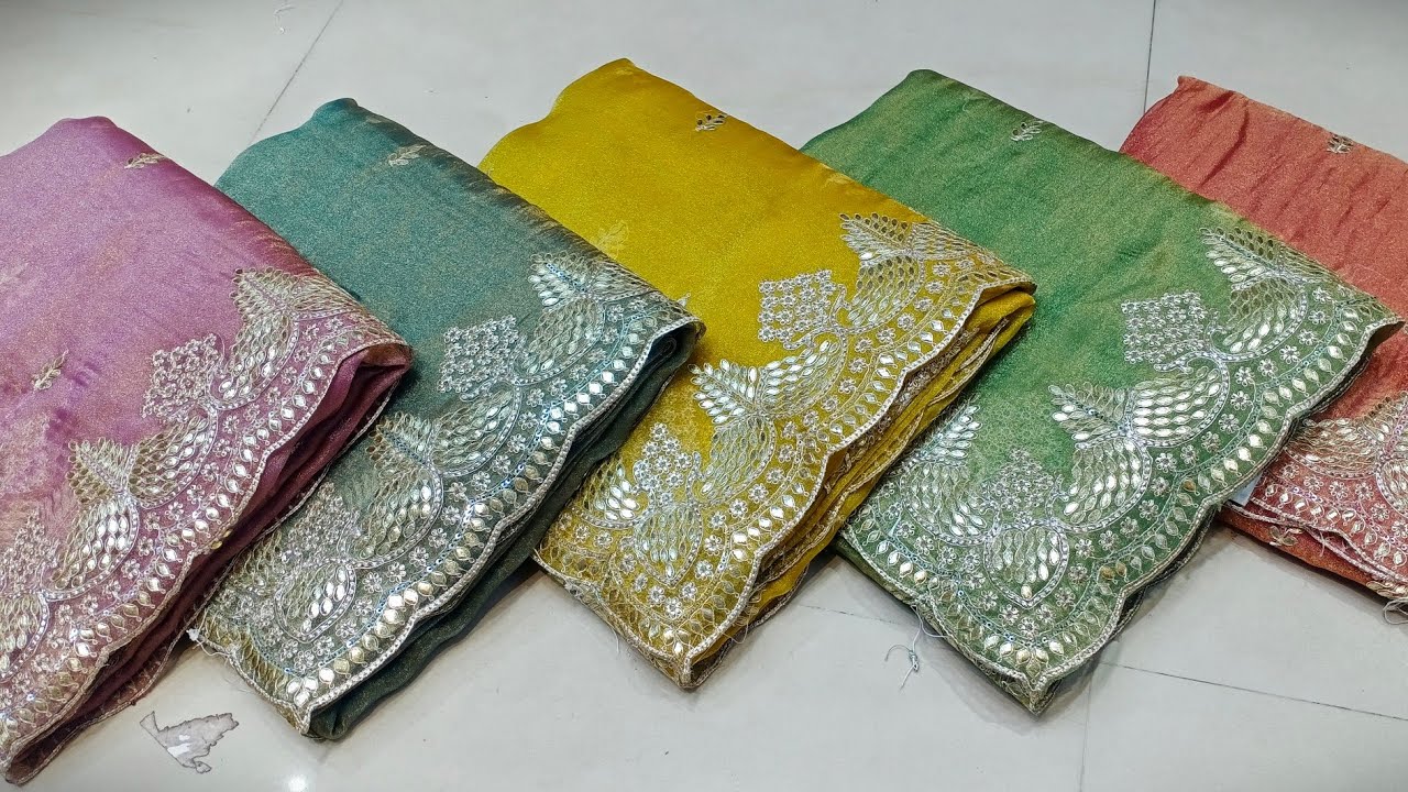 New  gotta  Pati  heavy look new fancy  party wear sarees |sarees fashion